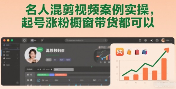 名人混剪视频案例实操，起号涨粉橱窗带货都可以-界海网创