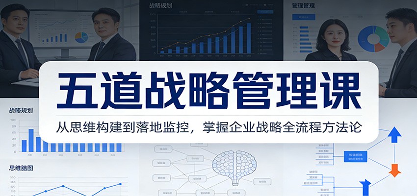 五道战略管理课：从思维构建到落地监控，掌握企业战略全流程方法论-界海网创