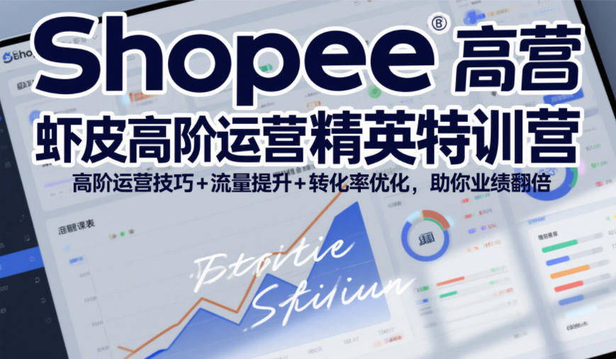 Shopee虾皮高阶运营精英特训营，高阶运营技巧+流量提升+转化率优化，助你业绩翻倍-界海网创