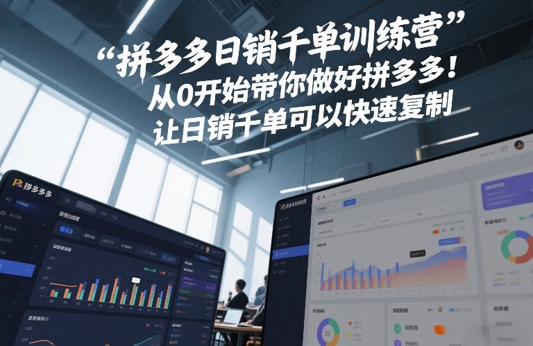 拼多多日销千单训练营,从0开始带你做好拼多多,让日销千单可以快速复制(更新26年1月)-界海网创