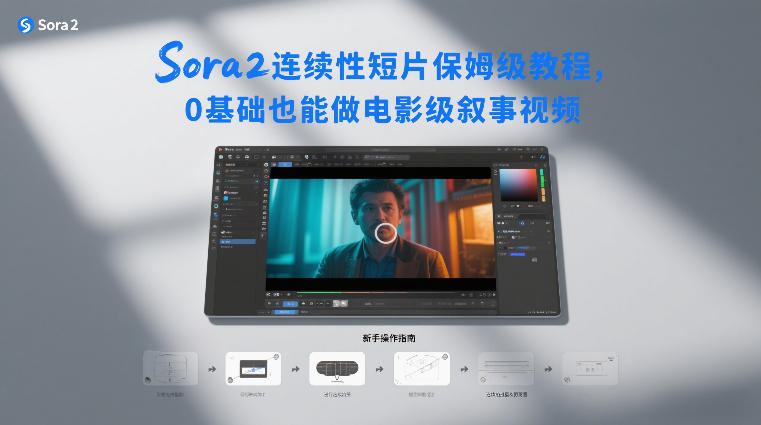 Sora2连续性短片保姆级教程,0基础也能做电影级叙事视频-界海网创