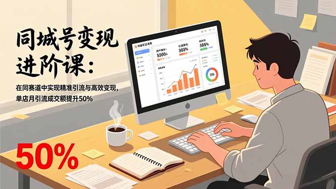 同城号变现进阶课：在同城赛道中实现精准引流与高效变现，单店月引流成交额提升50%-界海网创