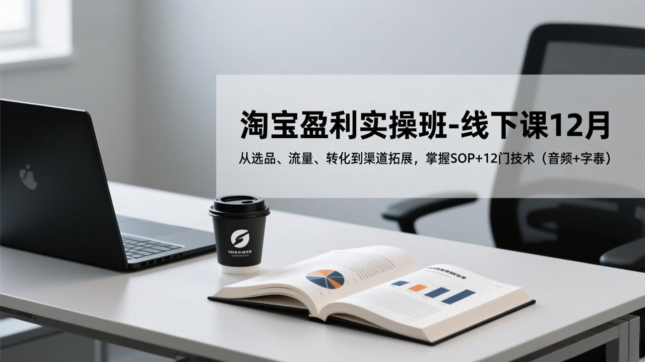 淘宝盈利实操班-线下课12月，从选品、流量、转化到渠道拓展，掌握SOP+12门技术(音频+字幕-界海网创