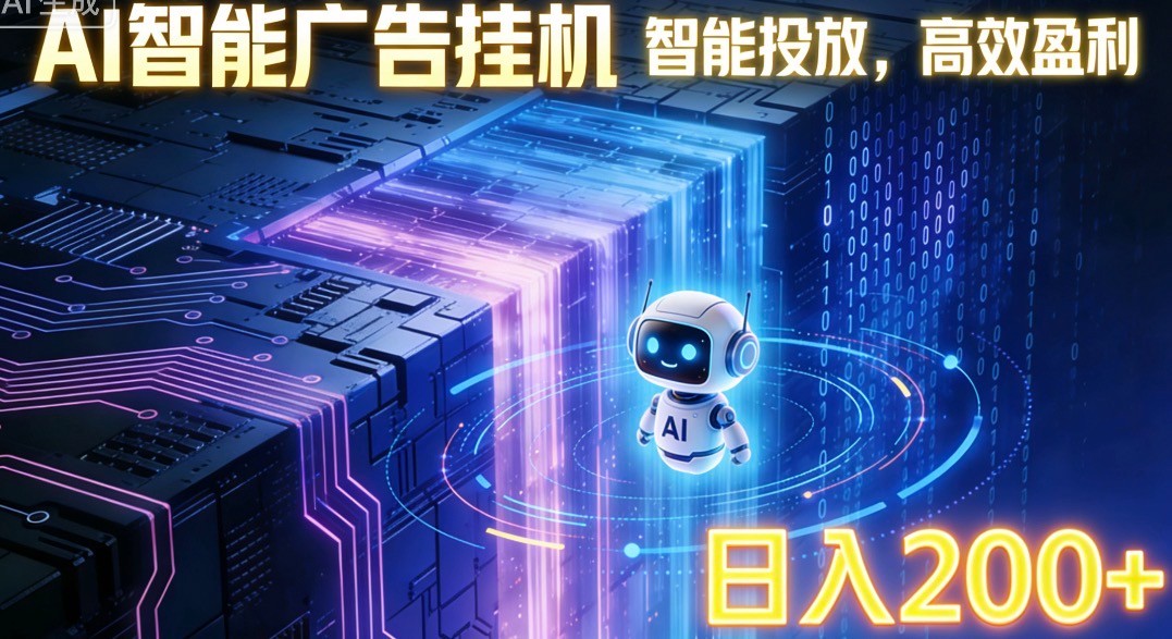 ai智能广告挂机项目,合规挂载广告即可赚取收益,单日收益可达400~500+-界海网创