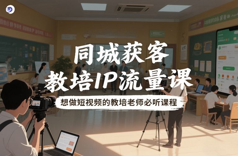 同城获客,教培IP流量课,想做短视频的教培老师必听课程-界海网创