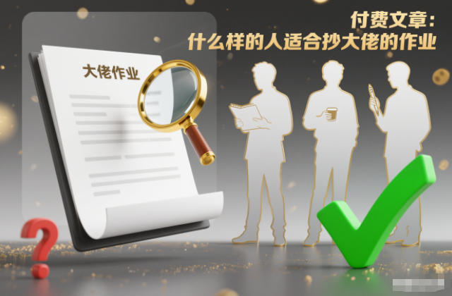 付费文章：什么样的人适合抄大佬的作业？-界海网创