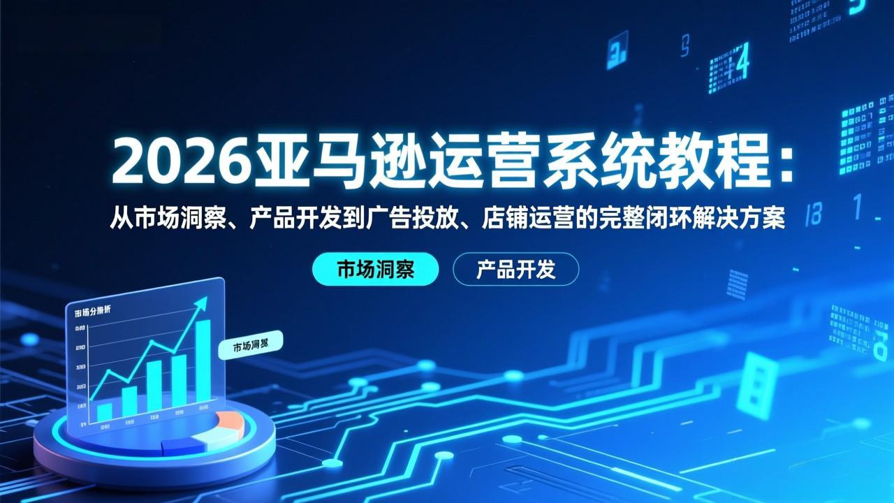 2026亚马逊运营系统教程:从市场洞察、产品开发到广告投放、店铺运营的完整闭环解决方案-界海网创