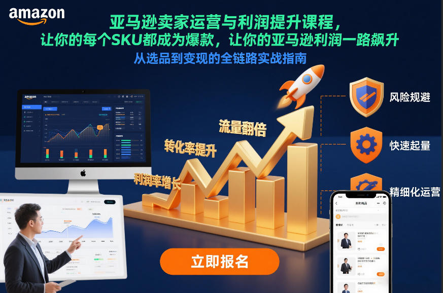 亚马逊卖家运营与利润提升课程,让你的每个SKU都成为爆款,让你的亚马逊利润一路飙升(更新12月)-界海网创