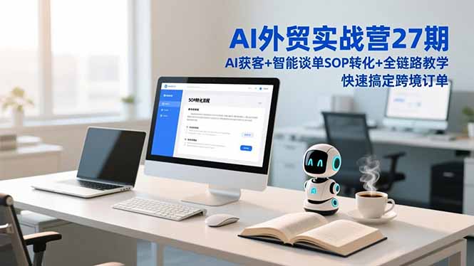 AI外贸实战营27期，AI获客+智能谈单+SOP转化+全链路教学，快速搞定跨境订单-界海网创