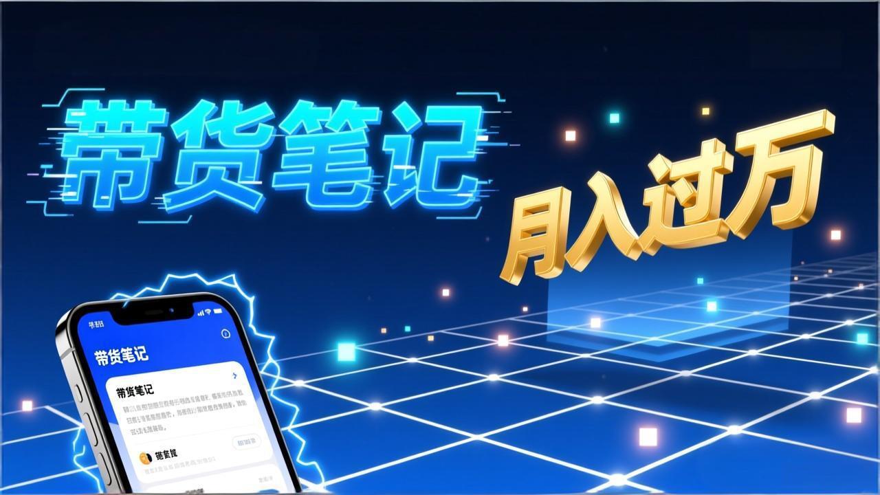 小红书爆款笔记带货实战：拆解封面标题正文全要素，手把手教你单篇笔记带货月入过万-界海网创