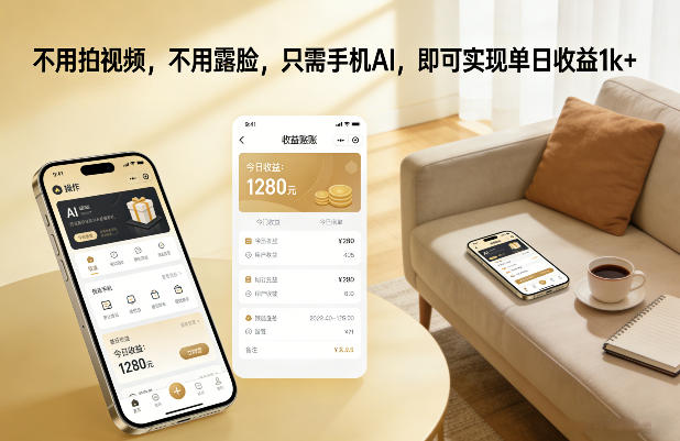 不用拍视频,不用露脸,只需手机AI,即可实现单日收益1k+【揭秘】-界海网创