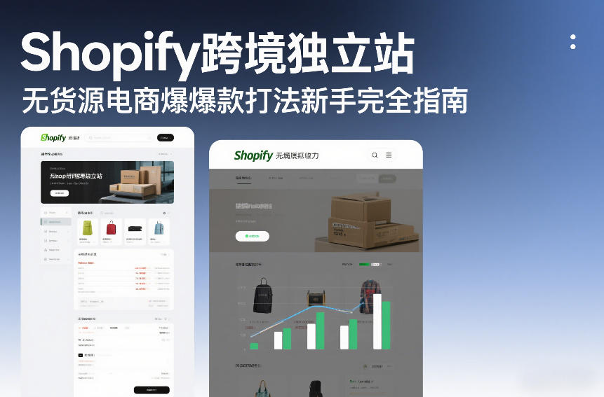 Shopify跨境独立站无货源电商爆款打法新手完全指南-界海网创