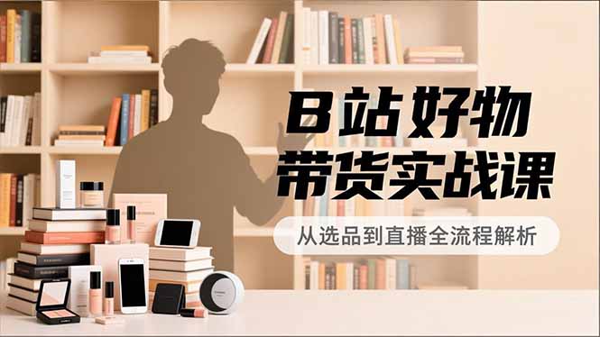 B站好物带货实战课,账号定位、选品拍摄、运营变现,全流程教学,实现UP主月入过万-界海网创