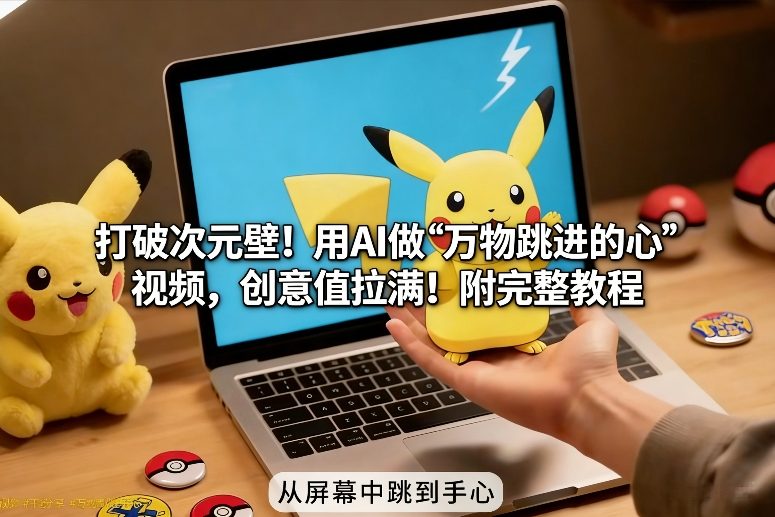 打破次元壁!用AI做【万物跳进手心】视频,创意值拉满!附完整教程-界海网创