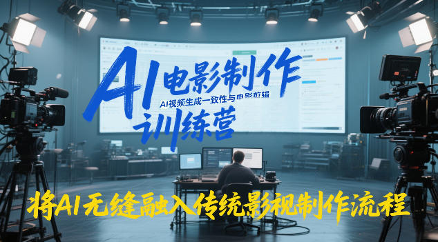 AI电影制作训练营，掌握AI视频生成一致性与电影剪辑，将AI无缝融入传统影视制作流程-界海网创