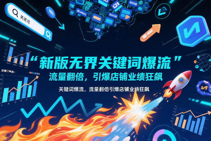 新版无界关键词爆流,流量翻倍,引爆店铺业绩狂飙-界海网创