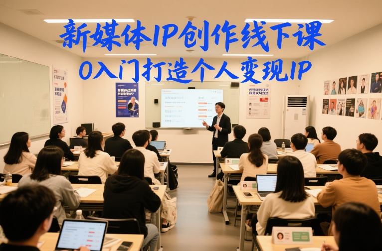 新媒体IP创作线下课,0入门打造个人变现IP-界海网创