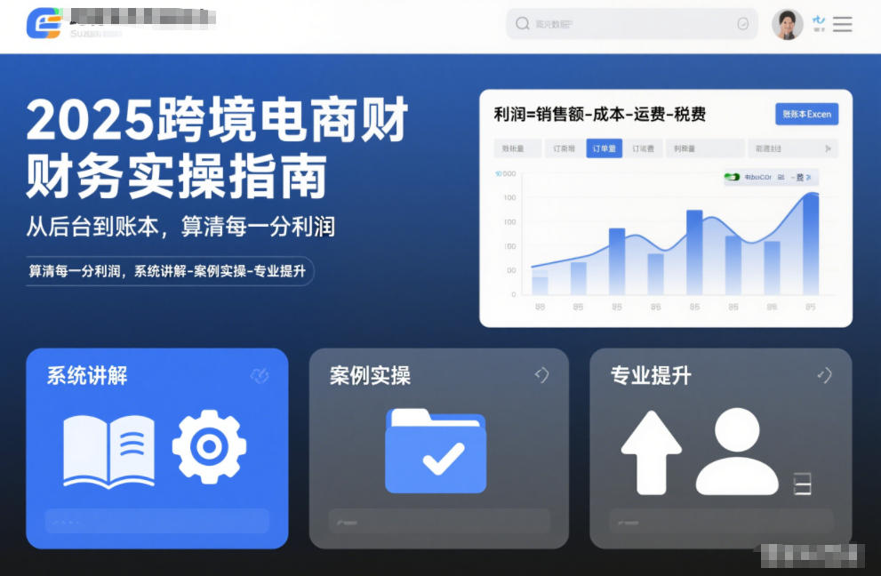 2025跨境电商财务实操指南,从后台到账本,算清每一分利润,系统讲解-案例实操-专业提升-界海网创