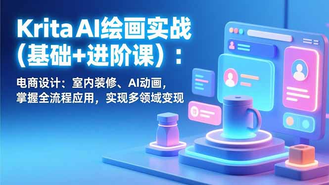 Krita AI绘画实战(基础+进阶课-界海网创