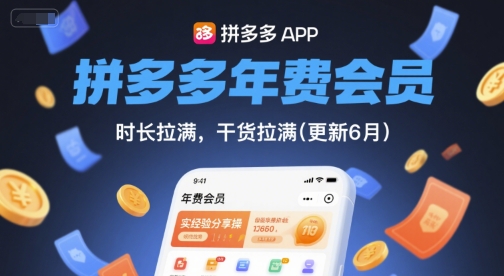 拼多多年费会员,实经验分享操,时长拉满,干货拉满(更新26年1月)-界海网创