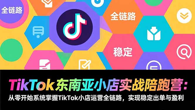 TikTok东南亚小店实战陪跑营：从零开始系统掌握TikTok小店运营全链路，实现稳定出单与盈利-界海网创