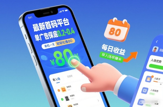 最新首码平台,单广告保底0.2-0.4,单机一天轻松撸80,早入场早賺米【揭秘】-界海网创