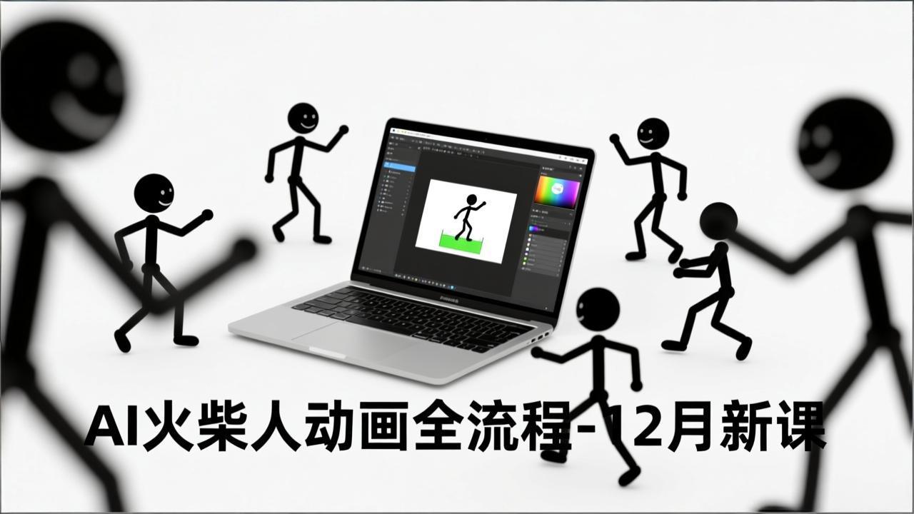 AI火柴人动画全流程-12月新课,文案生成、声音克隆、视频剪辑,零基础快速产出动画-界海网创