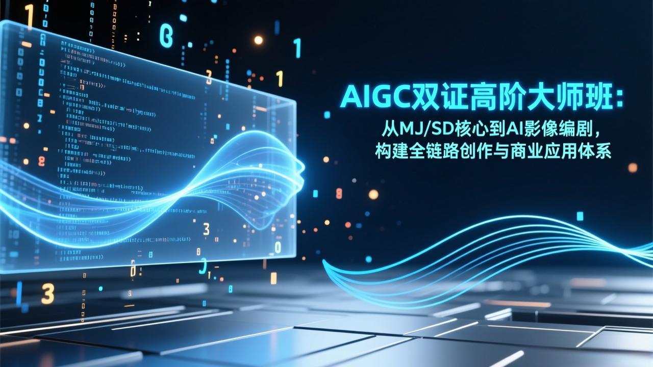 AIGC双证高阶大师班:从MJ/SD核心到AI影像编剧,构建全链路创作与商业应用体系-界海网创