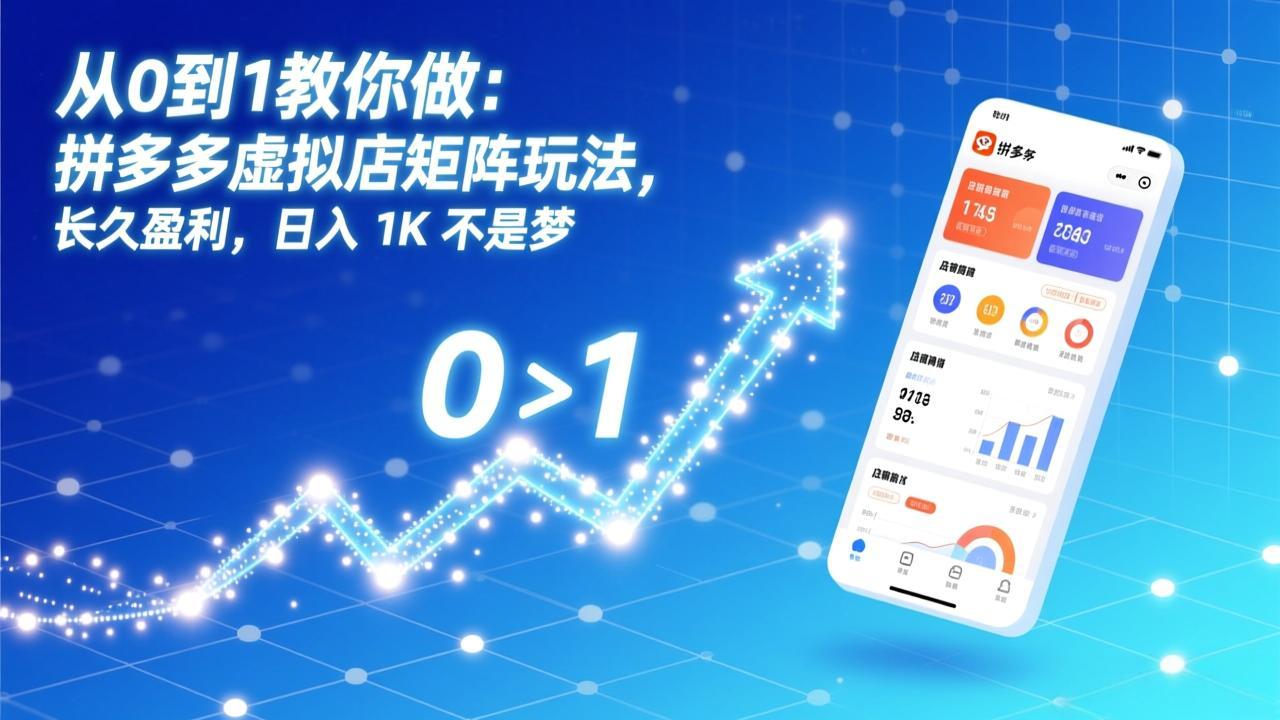 从0到1教你做:拼多多虚拟店矩阵玩法,长久盈利,日入 1K 不是梦-界海网创