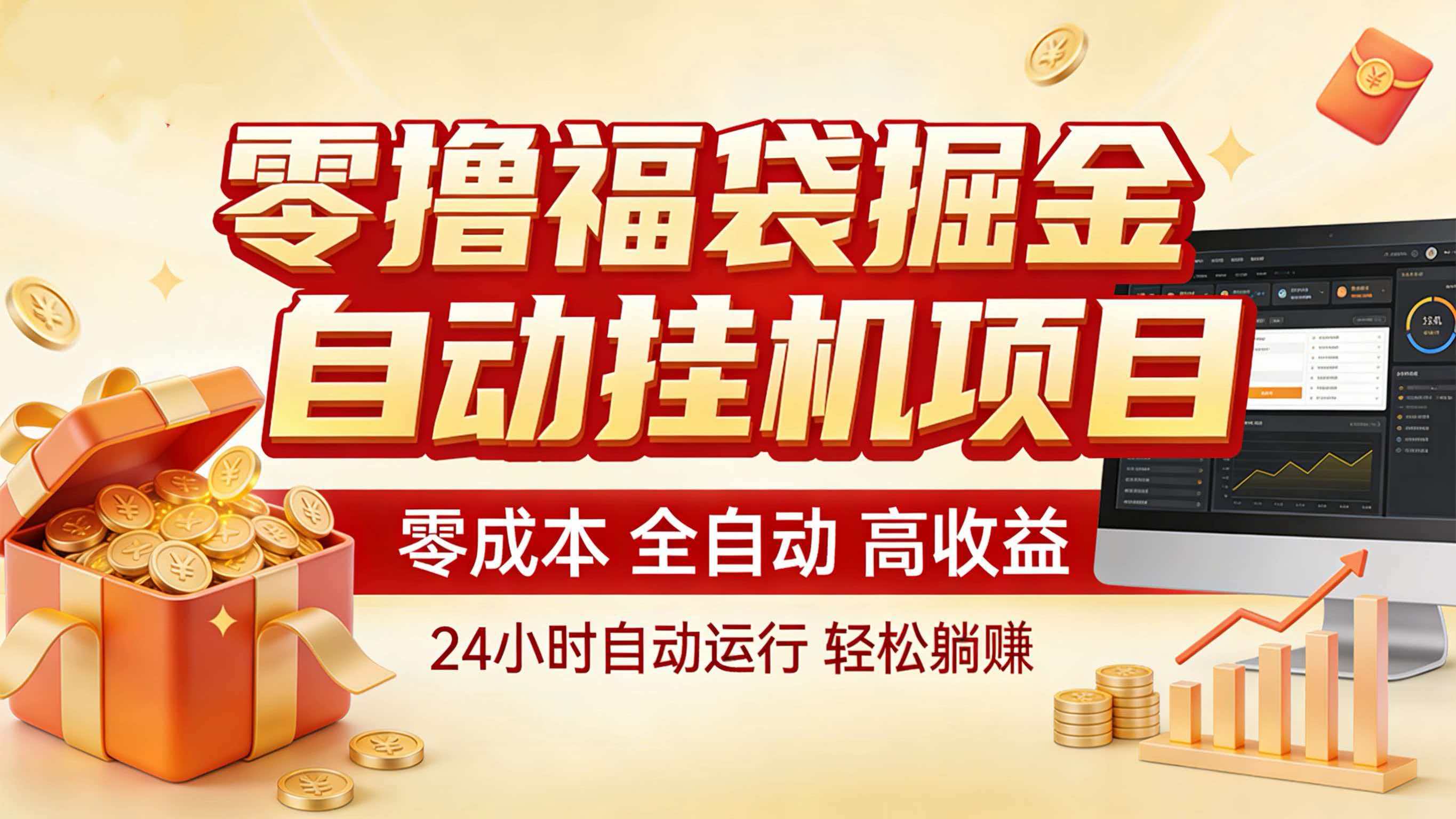 零撸福袋掘金!全自动挂机躺赚,新手也能上手-界海网创