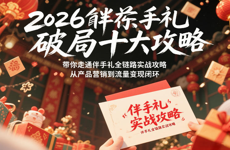2026伴手礼破局十大攻略,带你走通伴手礼全链路实战攻略,从产品营销到流量变现闭环-界海网创